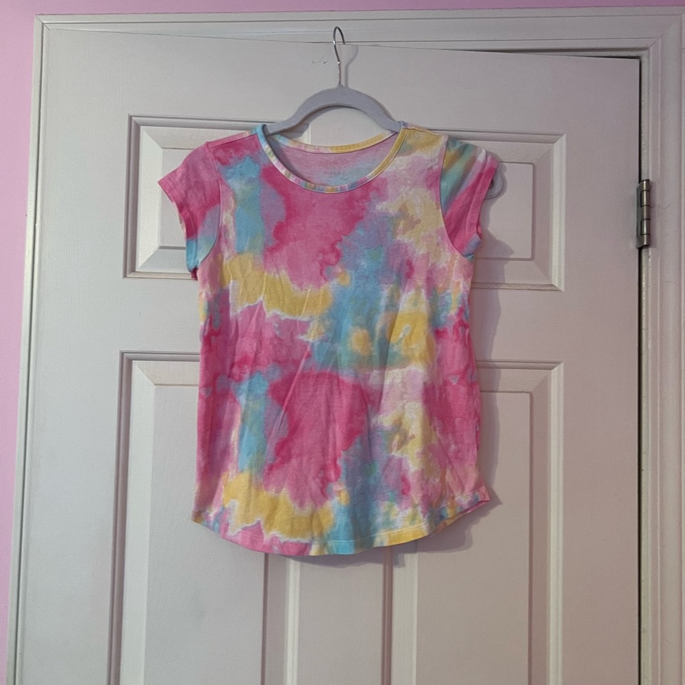Girls Children Place Tie Dye tee shirt short